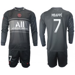 Camisola Paris Saint-Germain Kylian Mbappé 7 Criança Equipamento Terceiro 2021-2022 Manga Comprida